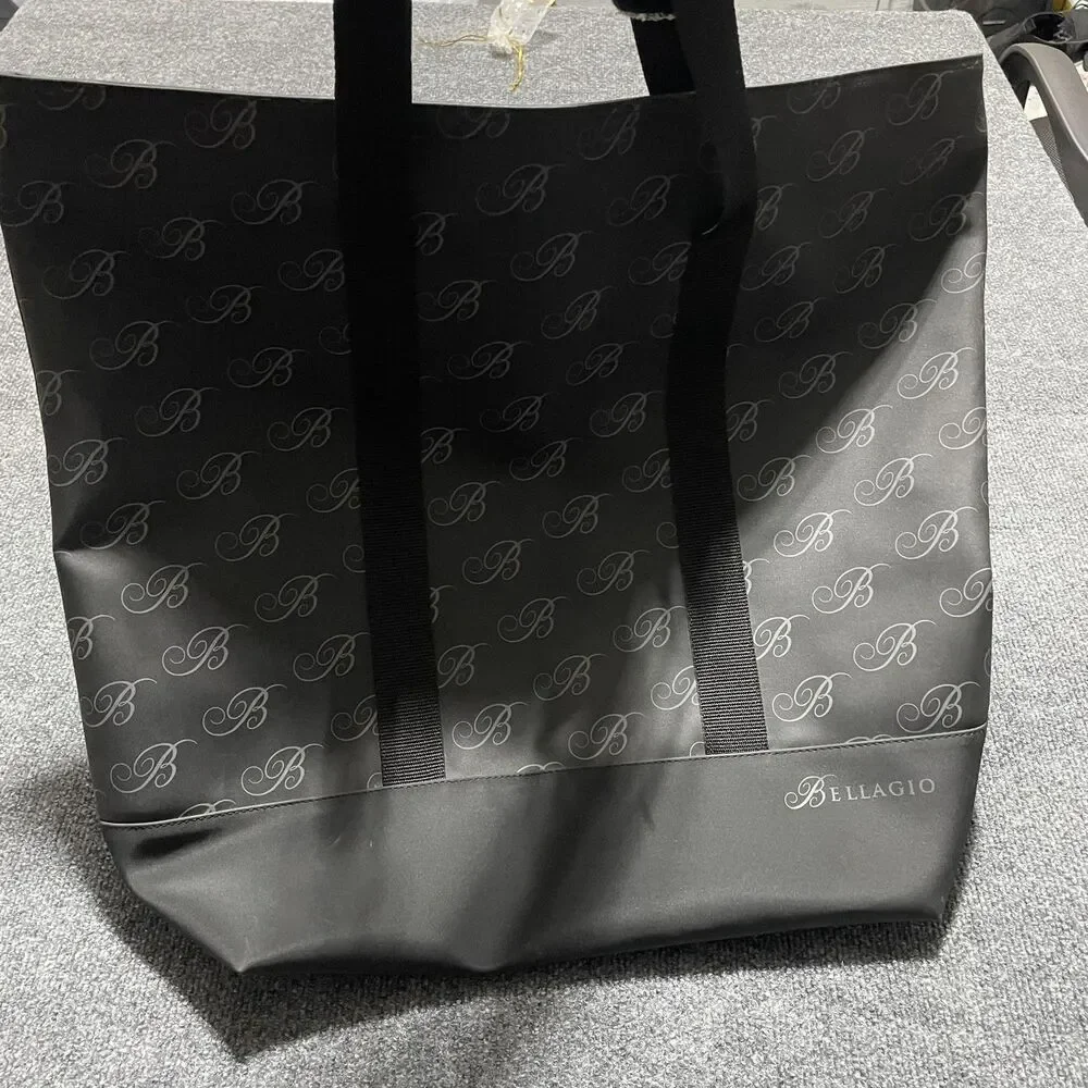 Bellagio Tote Bag Black Monogram B Pattern Samsonite Handle Travel Shopper Large